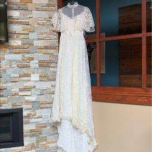 70s Vintage Prairie Wedding Dress
